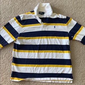 Men’s Long Sleeve Striped Polo